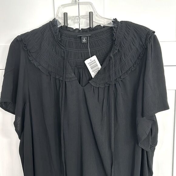 Torrid Black Ruffle Top - 3X - NWT - Picture 5 of 7